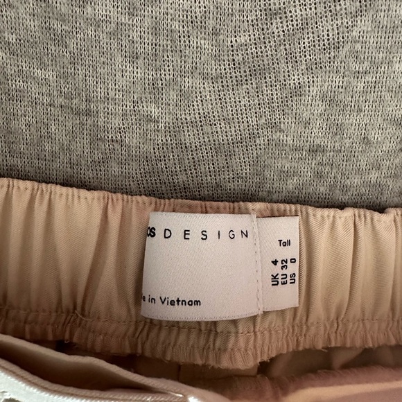 ASOS Cream Trousers Straight Leg Cotton Blend - Picture 7 of 7